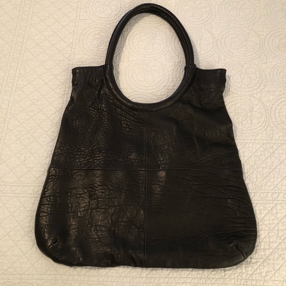 Large leather hobo bag tote shoulder purse. Black Sheep leather. - Picture 1 of 9